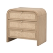 Essentials For Living Cannes 3-Drawer Nightstand in Natural Oak