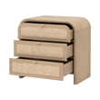 Essentials For Living Cannes 3-Drawer Nightstand in Natural Oak