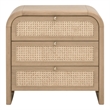 Essentials For Living Cannes 3-Drawer Nightstand in Natural Oak