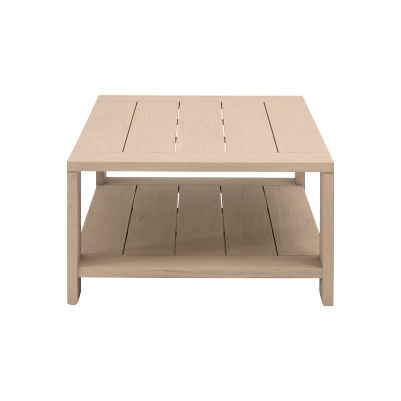 Essentials For Living Sur Outdoor Coffee Table in Washed Ever Teak