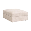 Essentials For Living Daley Modular Storage Ottoman in Ivory and Espresso