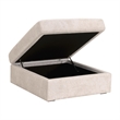 Essentials For Living Daley Modular Storage Ottoman in Ivory and Espresso