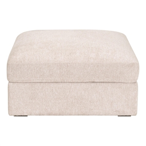 Essentials For Living Daley Modular Storage Ottoman in Ivory and Espresso