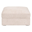 Essentials For Living Daley Modular Storage Ottoman in Ivory and Espresso