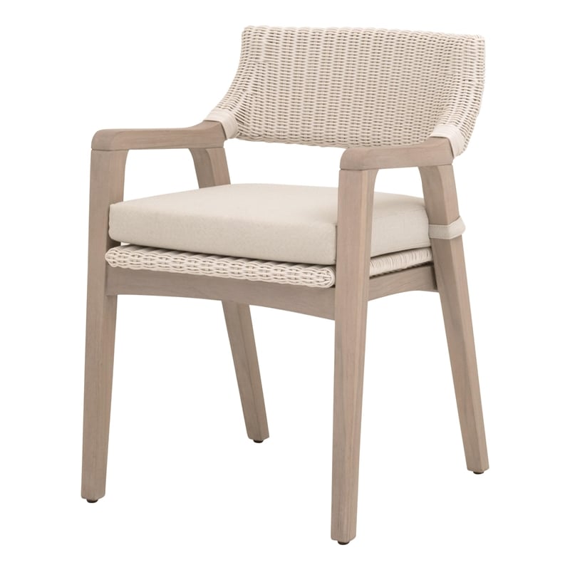 Essentials For Living Lucia Outdoor Arm Chair in White