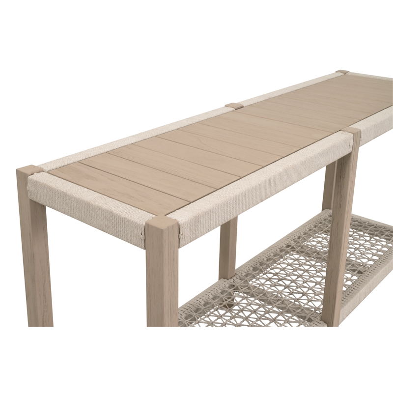 Essentials For Living Wrap Outdoor Console Table in Oat