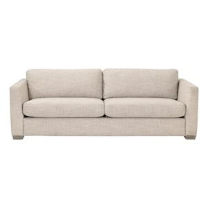 Star International Neiman 95&quot Taper Arm Sofa in Flax