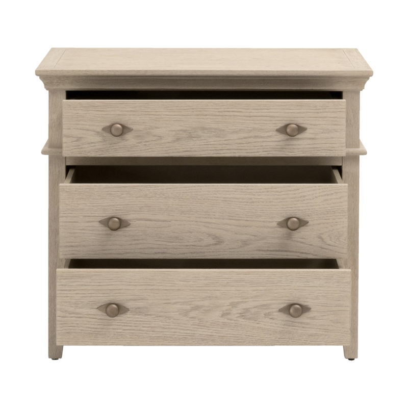 Star International Oxford 3-Drawer Nightstand in Oak