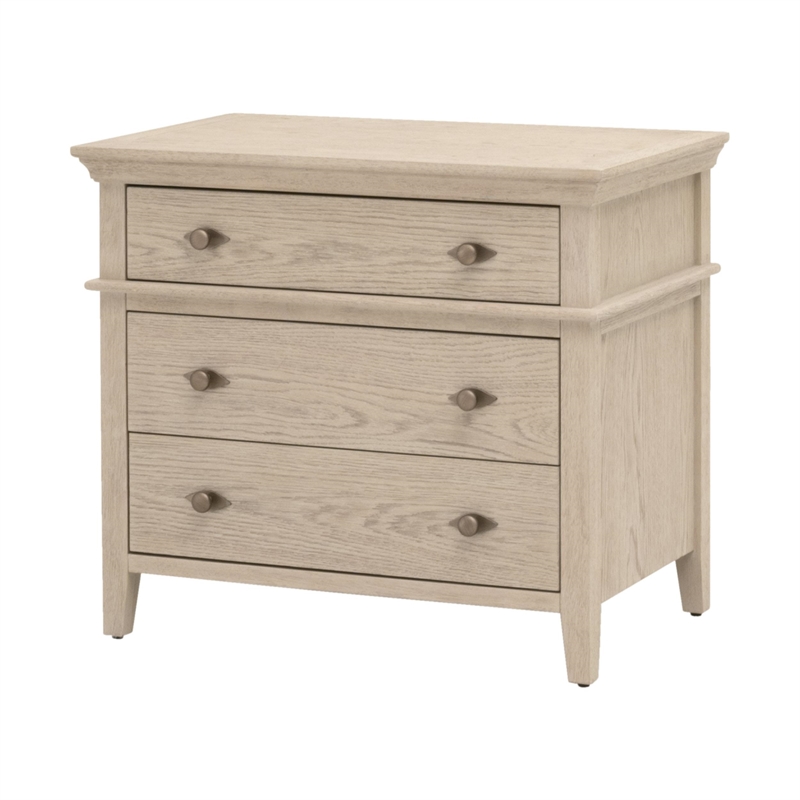Star International Oxford 3-Drawer Nightstand in Oak