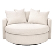 Star International Lourne Grand Swivel Sofa Chair in Linen