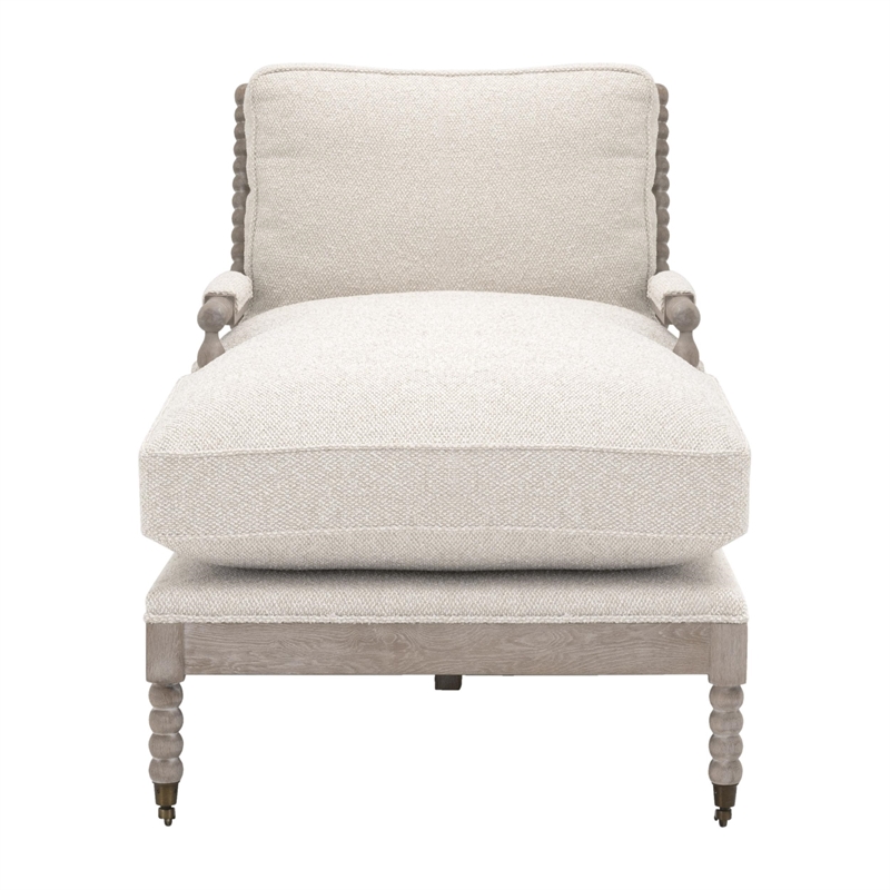 Star International Rouleau Chaise Lounge in Linen and Natural Gray Oak