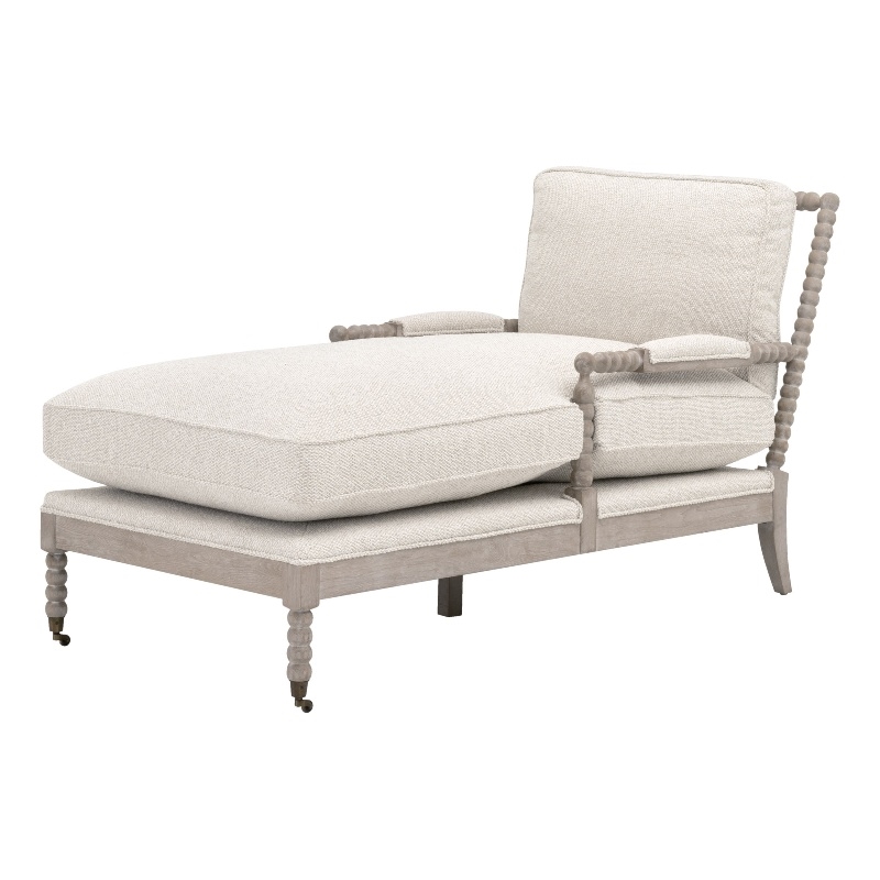 Star International Rouleau Chaise Lounge in Linen and Natural Gray Oak