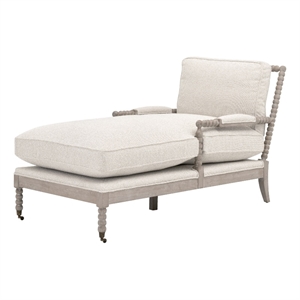 Star International Rouleau Chaise Lounge in Linen and Natural Gray Oak