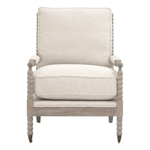 Star International Rouleau Club Chair in Linen and Natural Gray Oak