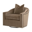 Star International Paxton Swivel Club Chair in Camel Velvet