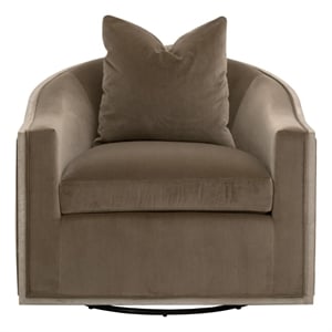 Star International Paxton Swivel Club Chair in Camel Velvet