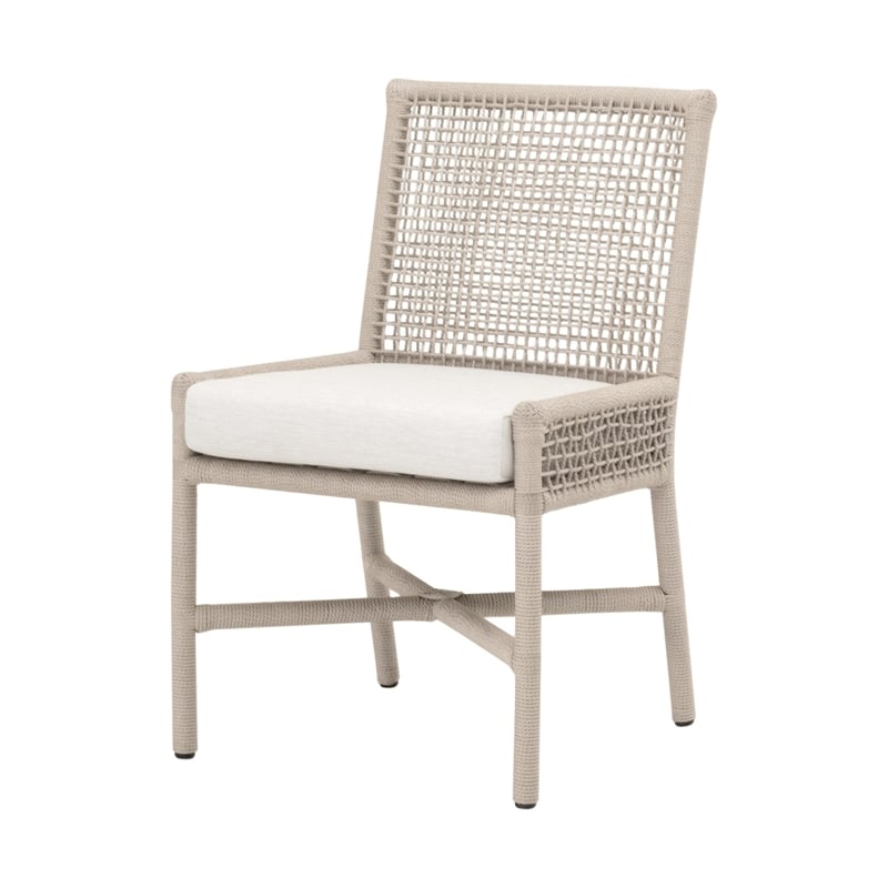 Star International Seaside Rope Indoor/Outdoor Dining Chair in White (Set of 2)