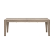 Canal Extension Dining Table in Smoke Gray Oak with Brushed Gold Inlay