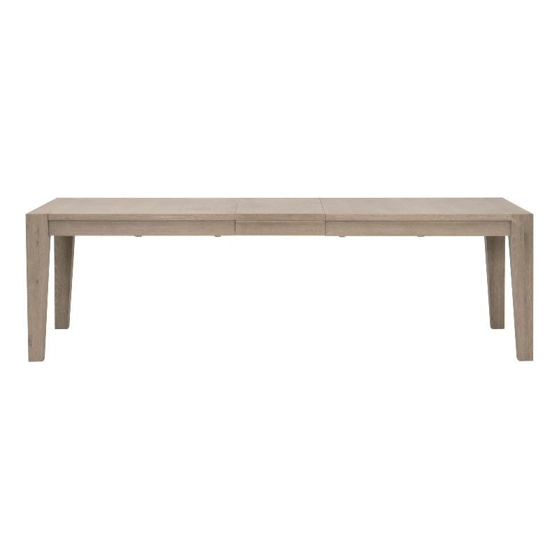 Canal Extension Dining Table in Smoke Gray Oak with Brushed Gold Inlay