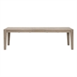 Canal Extension Dining Table in Smoke Gray Oak with Brushed Gold Inlay