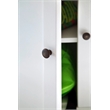 NovaSolo Halifax Wood Double Bookcase in Pure White/Antique Brass
