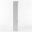 NovaSolo Halifax Wood Double Bookcase in Pure White/Antique Brass