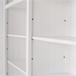 NovaSolo Halifax Wood Double Bookcase in Pure White/Antique Brass
