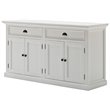 NovaSolo Halifax Wood China Cabinet in Pure White