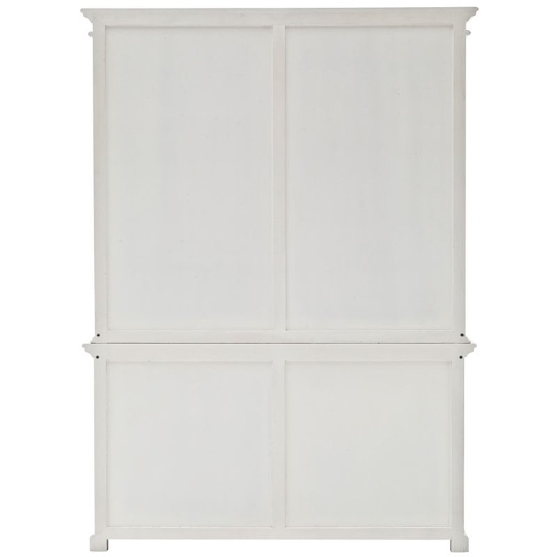 NovaSolo Provence Storage Cabinet with Hutch in Pure White