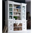 NovaSolo Provence Storage Cabinet with Hutch in Pure White