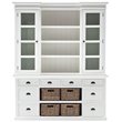 NovaSolo Provence Storage Cabinet with Hutch in Pure White