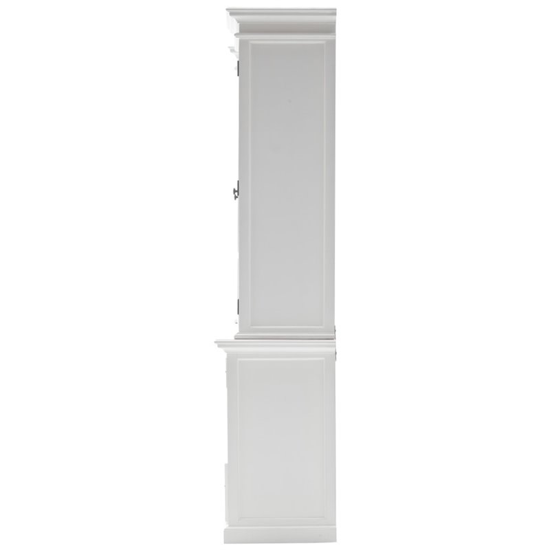 NovaSolo Provence Storage Cabinet with Hutch in Pure White