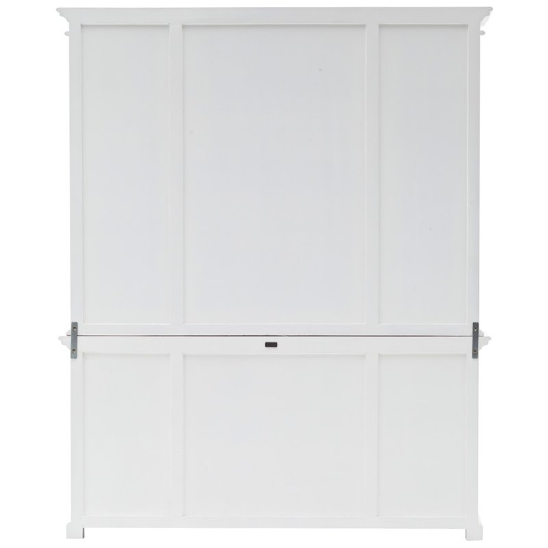 NovaSolo Provence Storage Cabinet with Hutch in Pure White
