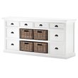 NovaSolo Provence Storage Cabinet with Hutch in Pure White