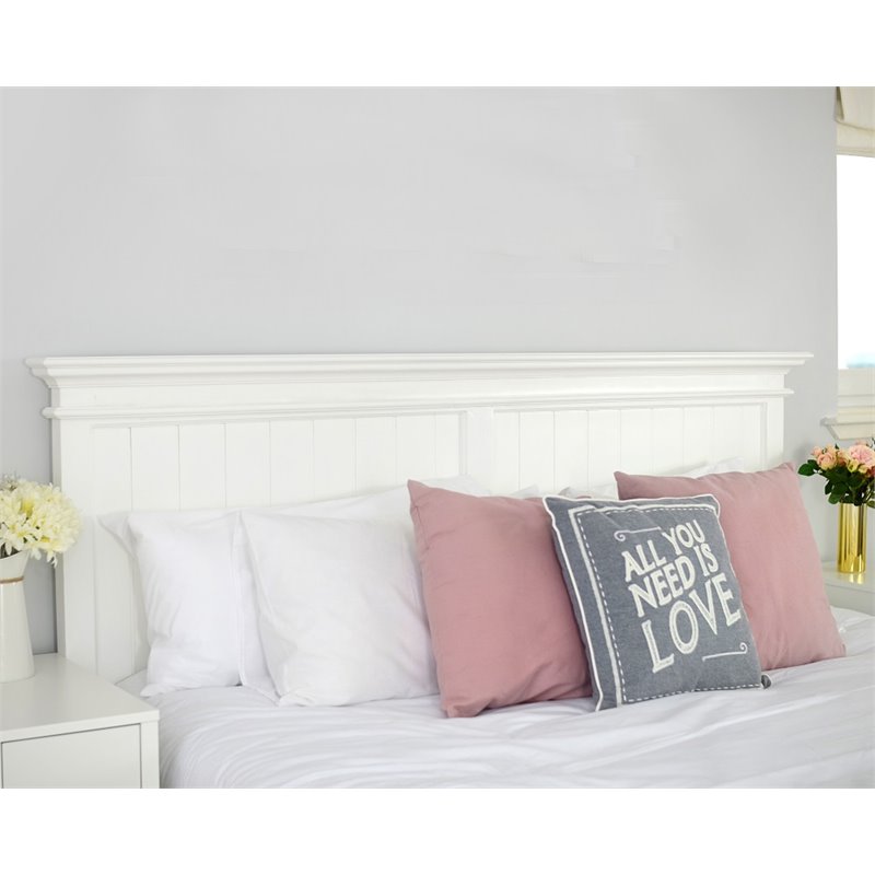 NovaSolo Halifax King Panel Bed in Pure White