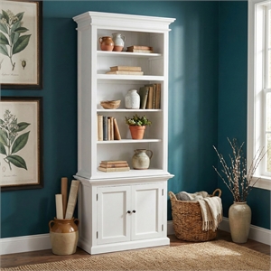 NovaSolo Halifax Single Bookcase in Pure White