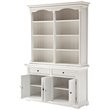 NovaSolo Provence Storage Cabinet with Hutch in Pure White