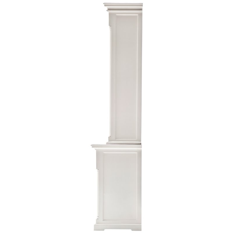 NovaSolo Provence Storage Cabinet with Hutch in Pure White