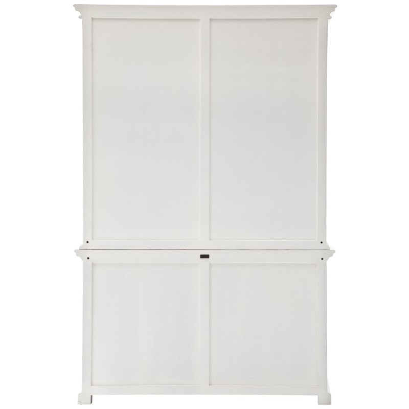 NovaSolo Provence Storage Cabinet with Hutch in Pure White