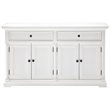 NovaSolo Provence Storage Cabinet with Hutch in Pure White