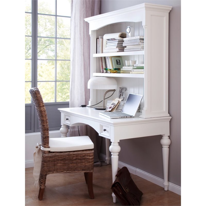 NovaSolo Provence Secretary Desk in Pure White