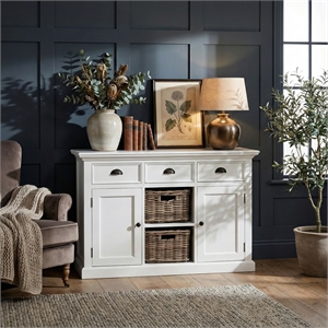 NovaSolo Halifax 2 Basket Buffet in Pure White