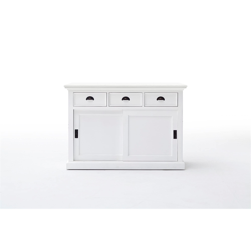 NovaSolo Halifax Sliding Door Buffet in Pure White