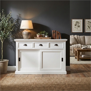 NovaSolo Halifax Sliding Door Buffet in Pure White