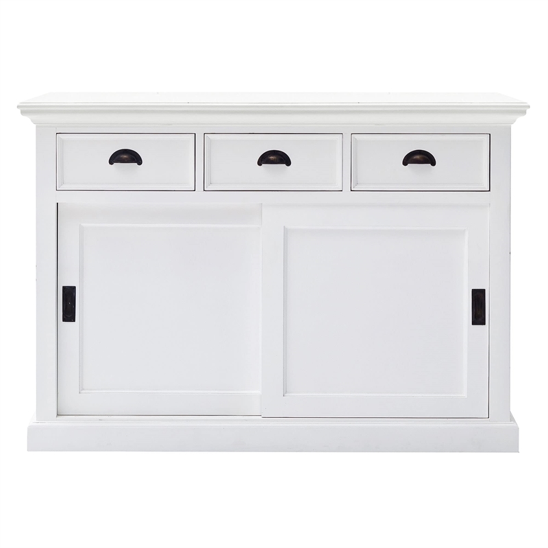 NovaSolo Halifax Sliding Door Buffet in Pure White