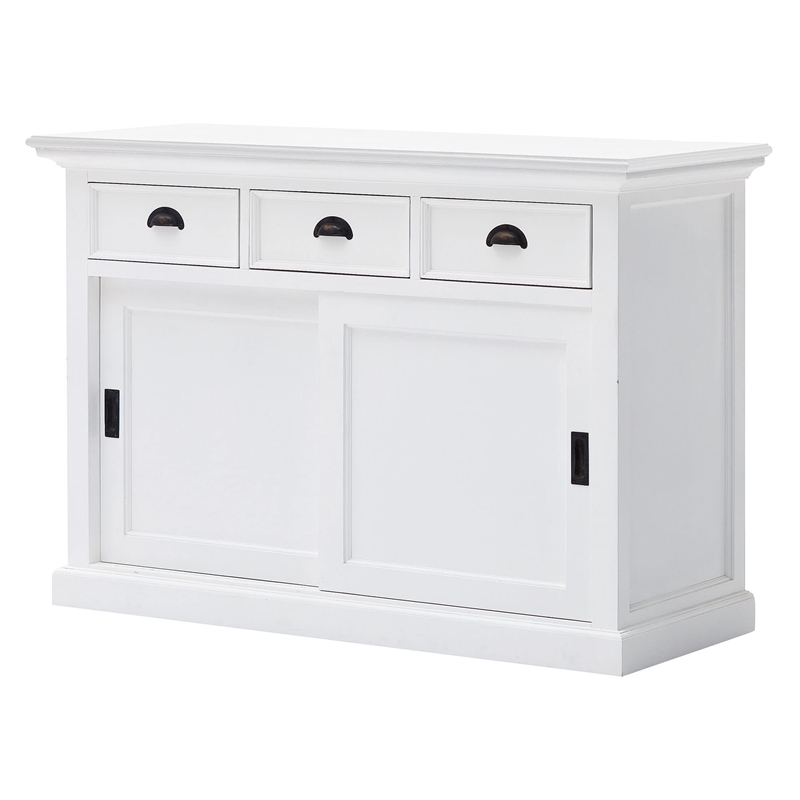 NovaSolo Halifax Sliding Door Buffet in Pure White