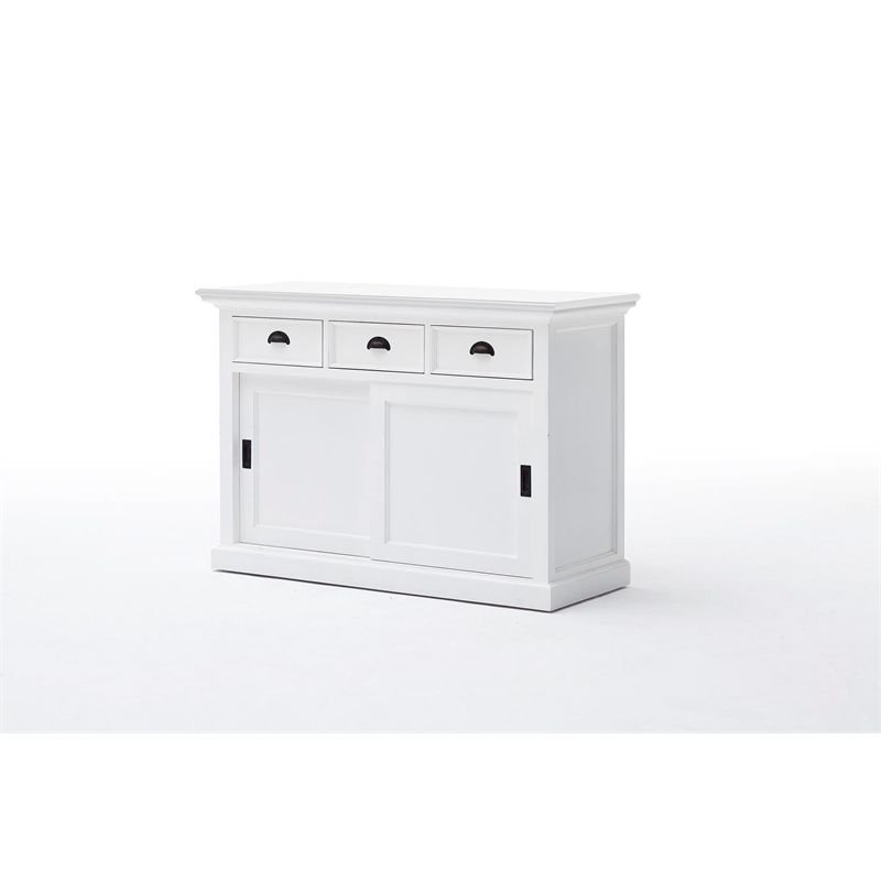 NovaSolo Halifax Sliding Door Buffet in Pure White