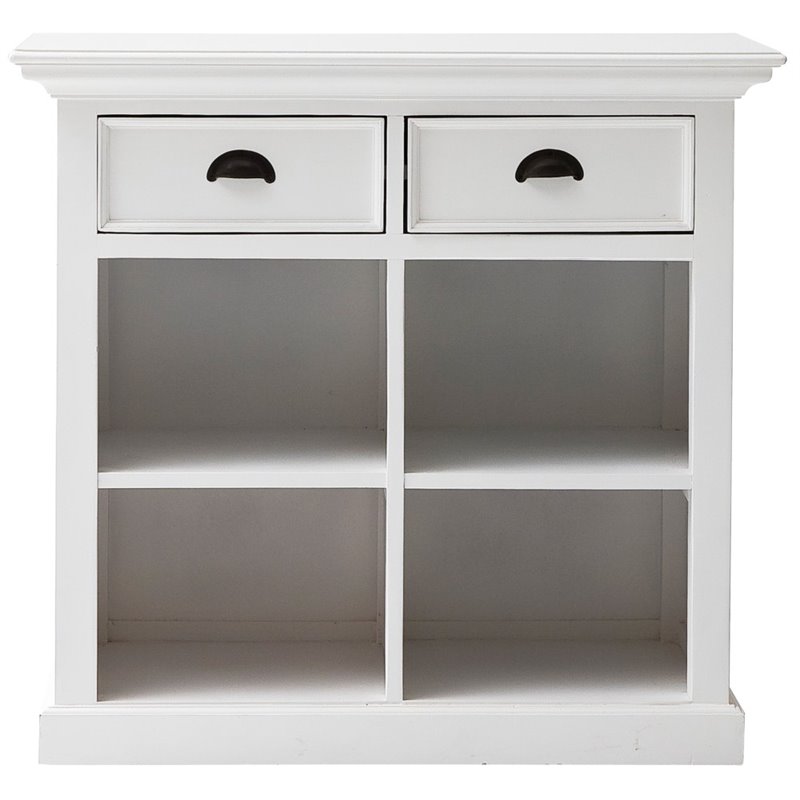 NovaSolo Halifax Medium Buffet with 4 Baskets in Pure White