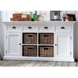 NovaSolo Halifax Buffet Table/Sideboard with 4 Baskets in Pure White
