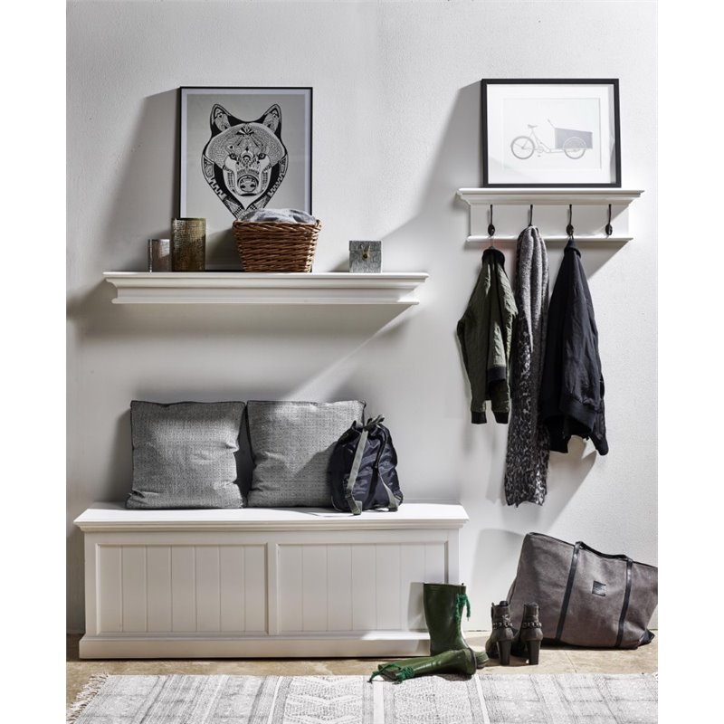NovaSolo Halifax Storage Chest Wood in Pure White